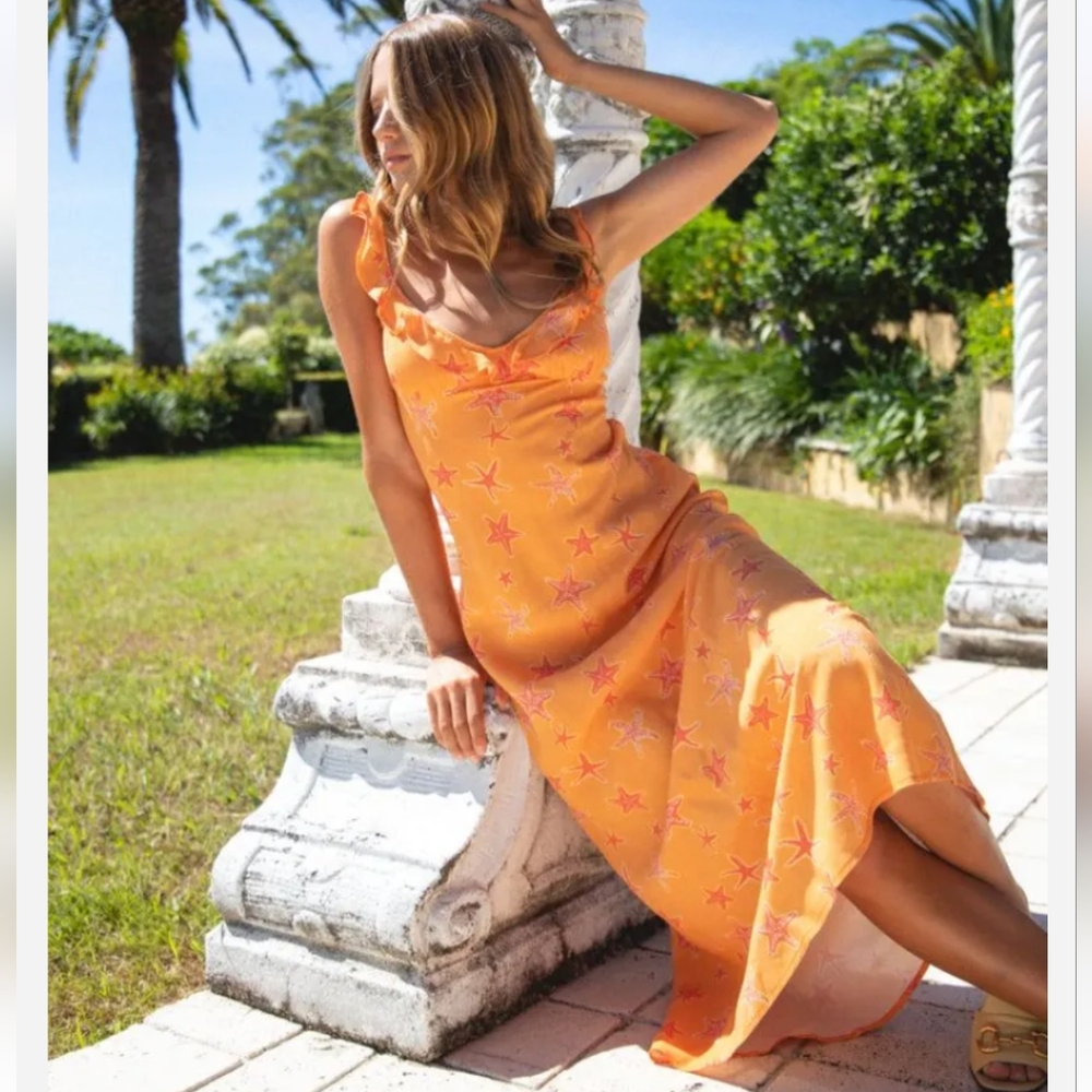 VRG GRL Rosalia Dress - Starfish print